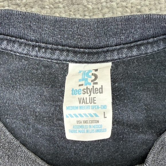 Travis Scott Short Sleeve Shirt Tee Rap Black Graphic Print Mens Large 2015 Tour - Picture 4 of 10